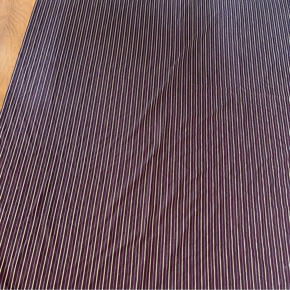 Maroon Burgandy Gold Striped Curtain Panel with Grommets 3‎ panels